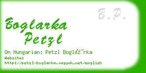 boglarka petzl business card